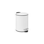 Poubelle de salle de bains 3l  pdale, blanc, 5five