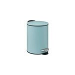 Poubelle de salle de bains 3l � p�dale, bleu artic, 5five