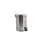 Poubelle de salle de bains 3l ronde  pdale en inox 17 cm msv