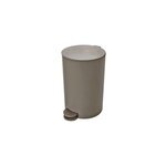 Poubelle de salle de bain 3l ronde � p�dale taupe h. 25, 5 cm