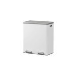 Poubelle de tri 2 compartiments kitchen move major blanc 60 l