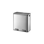 Poubelle de tri 2 compartiments kitchen move major inox 60 l