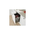 Poubelle de tri coulissante goodhome vigote 60 cm, 2 bacs