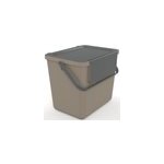 Poubelle de tri avec poign�e 25 l loops sundis h. 29, 7 cm taupe