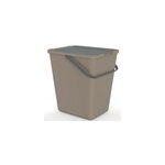 Poubelle de tri avec poign�e 30 l loops sundis h. 52, 9 cm taupe