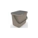 Poubelle de tri avec poign�e 6 l loops sundis h. 18, 7 cm taupe