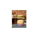 Pouf multicolore joa en coton l. 44 x h. 28 cm