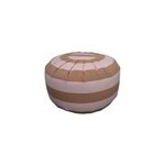Pouf rond souple ornami l. 60 x h. 40 cm rayé orange terracotta Pouf rond souple ornami l. 60 x h. 40 cm rayé orange terracotta