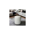 Pouf en tissu bouclette blanc �cru �33 x h. 39cm jby creation