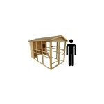 Poulailler xxxl 6, 09 m2 pour 8  12 poules avec toit bitum habrita