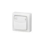 Poussoir simple avec porte tiquette legrand complet blanc