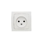 Prise 2 p�les sans terre en saillie legrand blanc