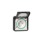 Prise encastrée avec terre étanche complète schneider electric mureva styl anthracite Prise encastrée avec terre étanche complète schneider electric mureva styl anthracite