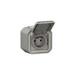 Prise legrand plexo gris en saillie