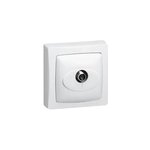 Prise t�l�vision sat type ''f'' asl blanc legrand en saillie.