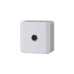 Prise tv simple en plastique blanc brillant