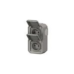 Prise verticale legrand plexo gris en saillie, lot de 2