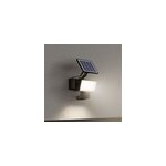 Projecteur solaire led intégré à détection davern 400lm ip65 noir goodhome Projecteur solaire led intégré à détection davern 400lm ip65 noir goodhome