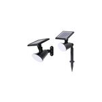 Projecteur à piquer à énergie solaire 45lm 0. 63w ip44 10. 5cm noir Projecteur à piquer à énergie solaire 45lm 0. 63w ip44 10. 5cm noir