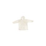 Pull plaid polaire  capuche adulte crme ornami