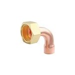 Raccord cuivre coud� � souder sur tube cuivre �14 - sortie �crou tournant femelle 12 / 17 (3 / 8 ; ), ...
