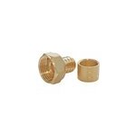 Raccord droit � glissement pour tube per �12 - droit femelle 12 / 17 (3 / 8 ; ), lot de 2