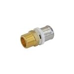 Raccord droit  sertir pour tube multicouche 20 - droit mle 15 / 21 (1 / 2 ; )