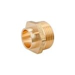 Raccord laiton droit � souder sur tube cuivre �14 - sortie m�le 15 / 21 (1 / 2 ; ), lot de 2