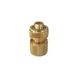 Raccord rapide laiton aquastop or et gris 15mm goodhome