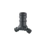 Raccord en y grand d�bit mixte noir plastique