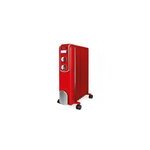 Radiateur bain d'huile 2000w pour 20m, rouge , l. 42cm x h. 63cm, scholtes