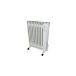 Radiateur à bain d'huile 2500 w, pour 25 m², blanc, l. 25 x p. 49 x h. 64 cm Radiateur à bain d'huile 2500 w, pour 25 m², blanc, l. 25 x p. 49 x h. 64 cm