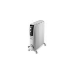 Radiateur  bain d'huile 2500 w, pour 30 m, blanc, l. 52 x p. 16 x h. 65 cm, delonghi dragon 4 trd41025 ...