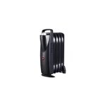 Radiateur  bain d'huile 500 w, pour 10 m, noir vif, l. 14 x p. 26 x h. 39 cm, cypa - 5