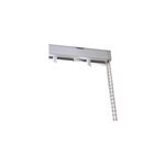 Rail pour store californien madeco blanc ouverture centrale 200 cm