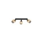 Rampe 3 spots led bambou et métal noir e27 84w l. 56cm eglo, hanoi Rampe 3 spots led bambou et métal noir e27 84w l. 56cm eglo, hanoi