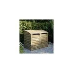 Range - poubelles double en bois trait autoclave klikstrom losino