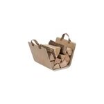 Range b�ches en bois cintr� avec anses en simili camel l. 43 x l. 40 x h. 28 cm, dixneuf madera
