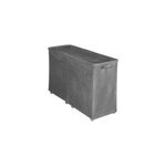 Coffre de jardin pour coussins, polyester, l. 129 x h. 78 x p. 44 cm, gris, goodhome pukapuka