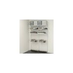 Rangement ouvert mural 2 colonnes avec 2 paniers et 2 range bouteilles h. 200 x l. 132 x p. 40 cm