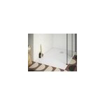 Receveur de douche l. 120 x l. 90 cm en gr�s c�rame �maill�, blanc, bonde � droite, jacob delafon edgar ...