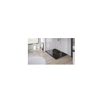 Receveur de douche 80x120 cm extra plat, rsine et minral, marbre noir, ayor bathroom nola