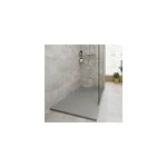 Receveur de douche 90 x 140 cm, r�sine, gris, goodhome luiro