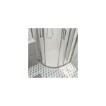 Receveur de douche quart de cercle l. 90 x l. 90 cm blanc en r�sine, goodhome cavally