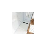 Receveur de douche extra - plat à carreler 80 x 120 cm, bonde linéaire noire, galedo showerplate Receveur de douche extra - plat à carreler 80 x 120 cm, bonde linéaire noire, galedo showerplate