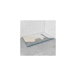 Receveur de douche extra - plat  carreler 80 x 120 cm, bonde linaire, galedo showerplate