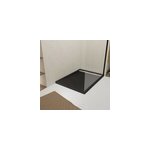 Receveur de douche  poser noir en acrylique renforc l. 90 x l. 120 cm, galedo pedra