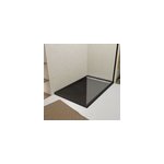 Receveur de douche  poser noir en acrylique renforc l. 90 x l. 140 cm, galedo pedra