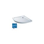 Receveur de douche quart de cercle � poser 90 x 90 cm, extra - plat, c�ramique, villeroy & boch collection ...