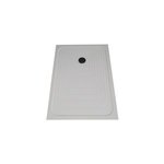 Receveur de douche � poser 90 x 140 cm en quartz silestone gris, atelier galinier